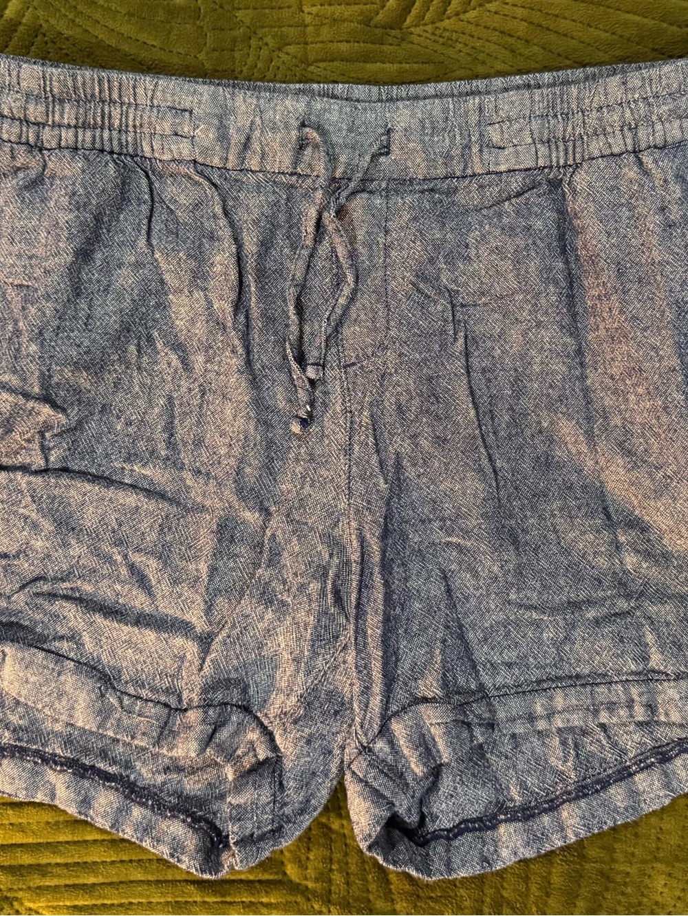Old Navy- Blue Linen Blend Beach Shorts, Women's XL